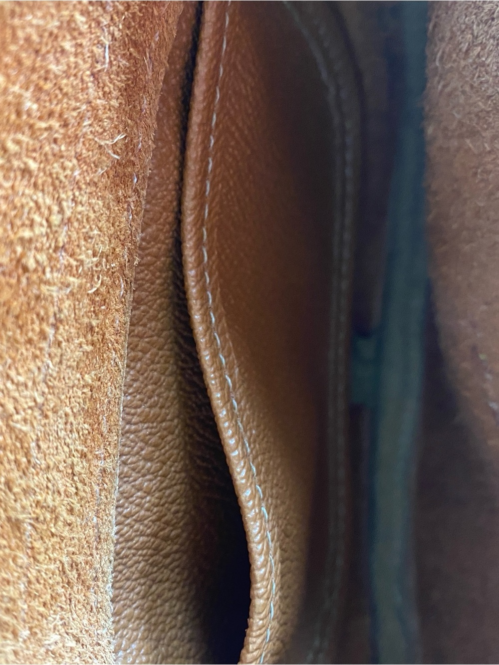 Vintage DOONEY & Bourke made in USA mini bag Rust Leather Saddle Crossbody - Picture 3 of 8